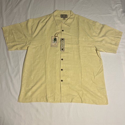 Jamaican Jaxx Mens Silk Authentic Island Style Hawaiian Shirt Floral Size XXL - 第 1/6 張圖片