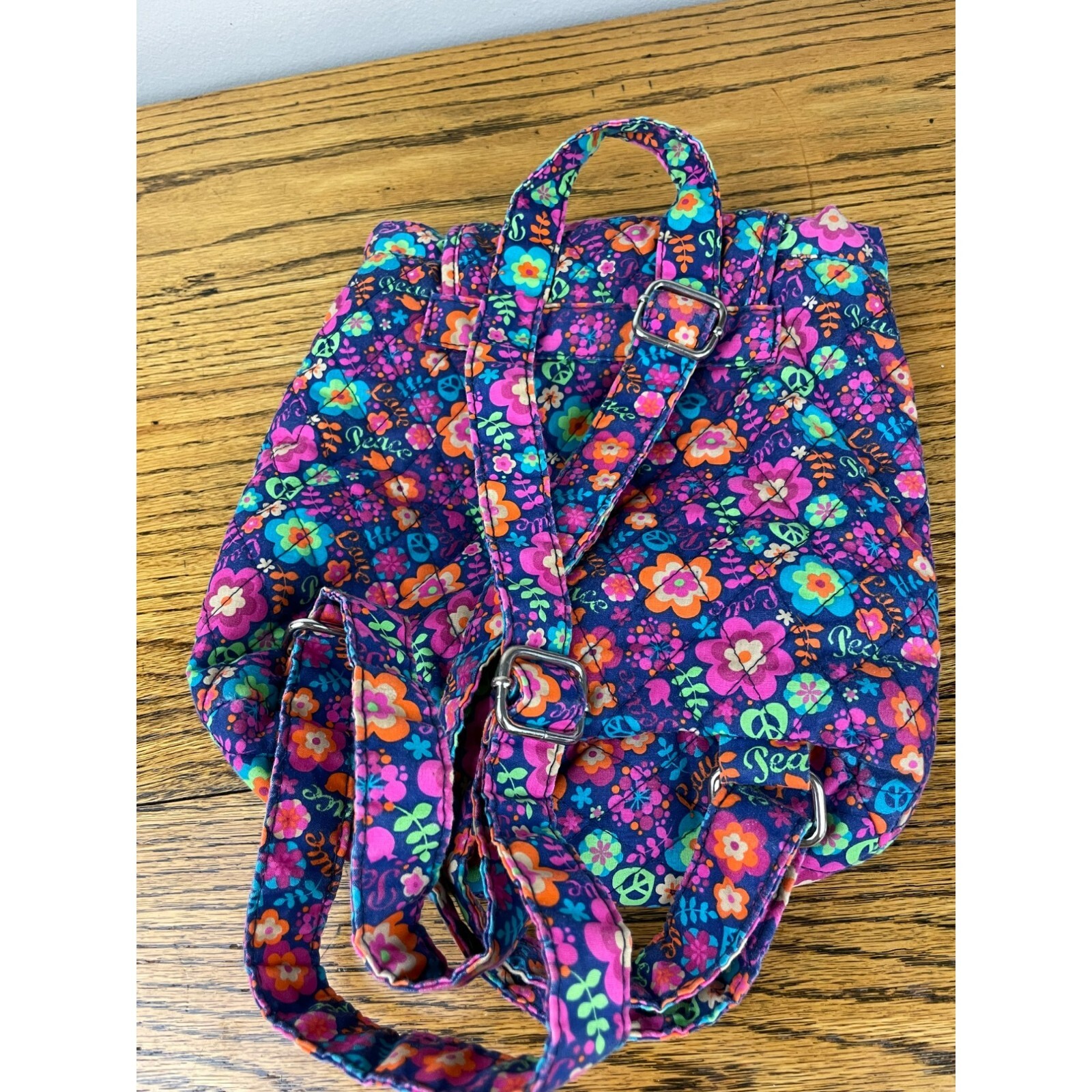 Small Floral Backpack Multicolor Adjustable Strap… - image 9