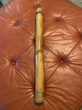 Vintage Bamboo Rain Stick Hand Percussion Shaker Carved Wood Musical Instrument