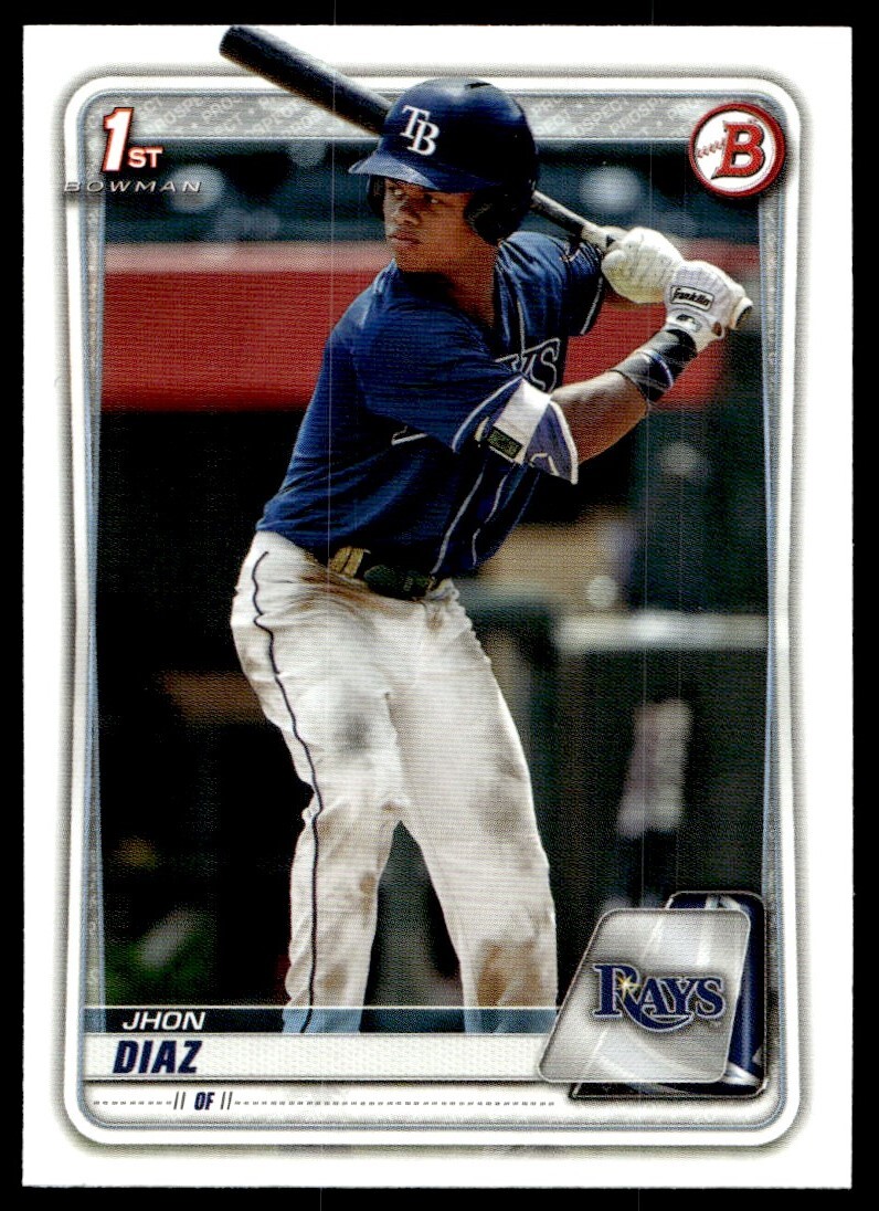2020 Bowman Prospects Jhon Diaz G196 Tampa Bay Rays #BP-30
