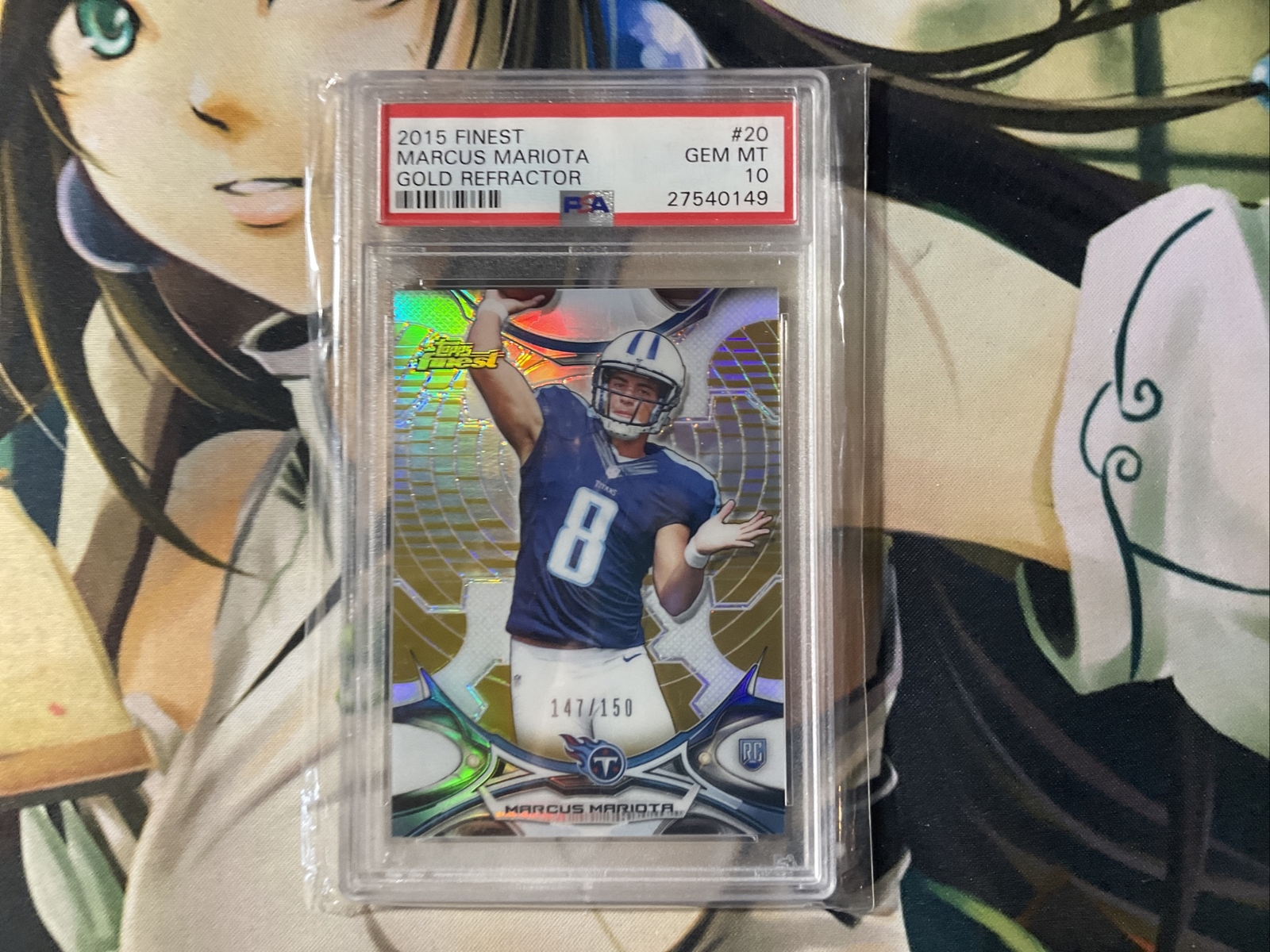 2015 Finest FINEST GOLD REFRACTOR #20 Marcus Mariota front