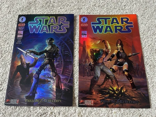 2 Star Wars Dark Horse Comics Prelude to Rebellion Chrome Covers # 3 and # 5 / 6