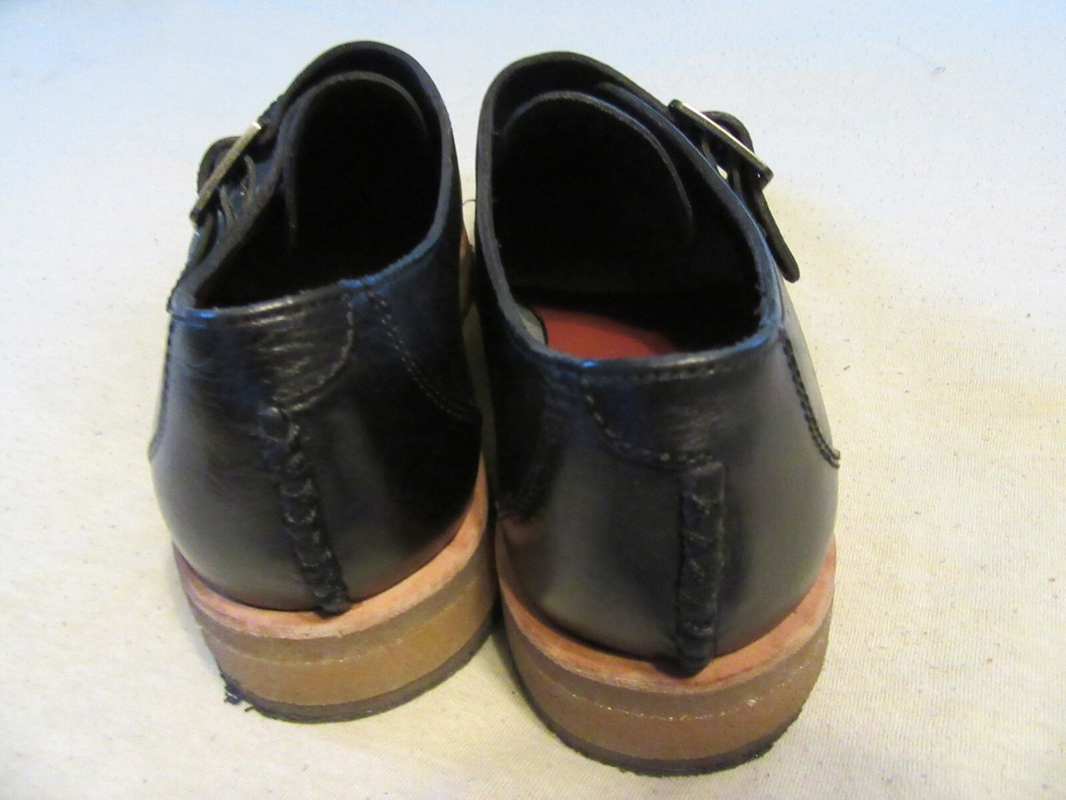 Mens Clarks Originals Black Burcott Monk Strap Leather Shoes Sz 7 Mens Clarks Originals Burcott Monk Strap Leather Shoes Sz  main image 4