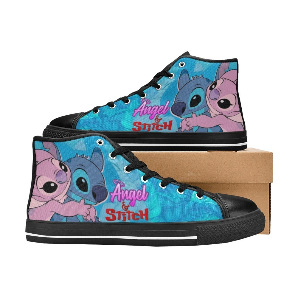 Stitch and Angel High Top Shoes Sneakers