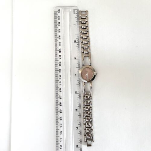 Ladies Watch Cardinal Vintage Bracelet Style Band Silver Tone Pink Face - Picture 7 of 9