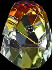 GLASS CRYSTAL PAPER WEIGHT COLOUR PYRAMID ORNAMENT PAPERWEIGHT GIFT SET NEW BALL