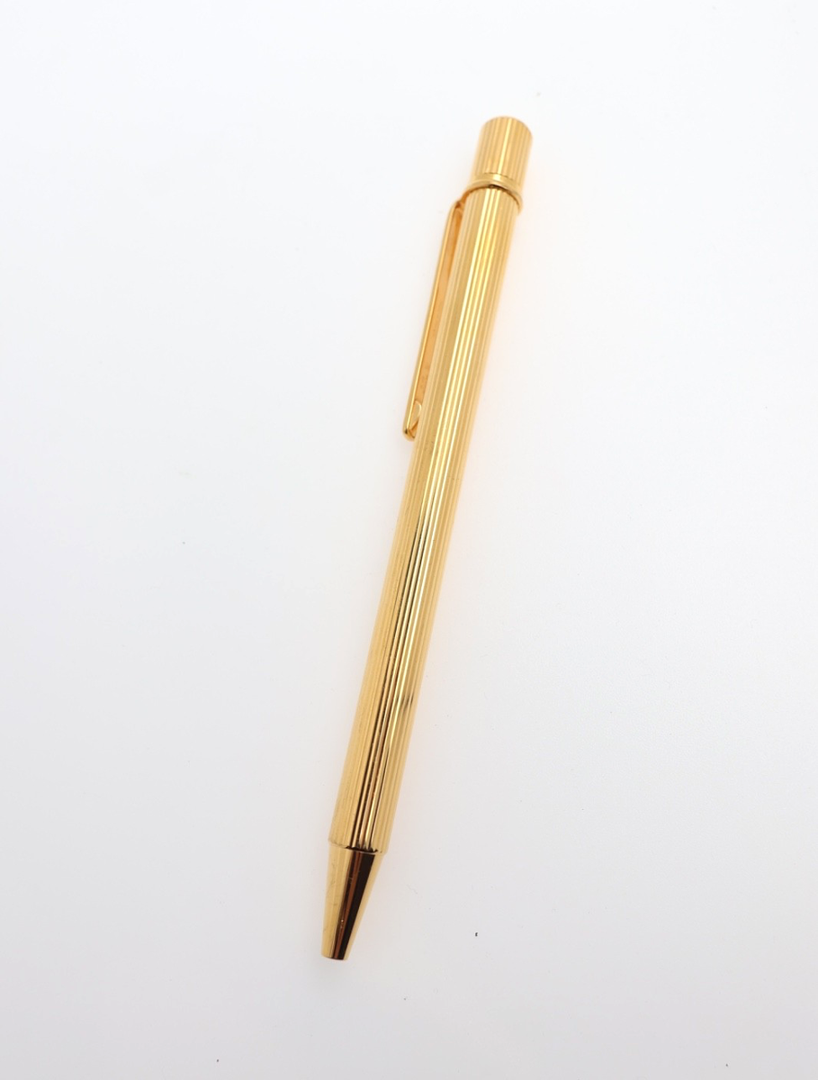 Cartier Must de Cartier textured gold finish ballpoint pen | eBay