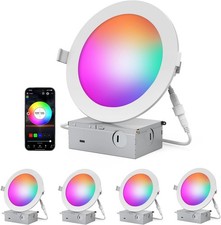 12W LED Recessed Ceiling Soffit Lights 6 Inch, Canless Recessed Lights - 4 Pack