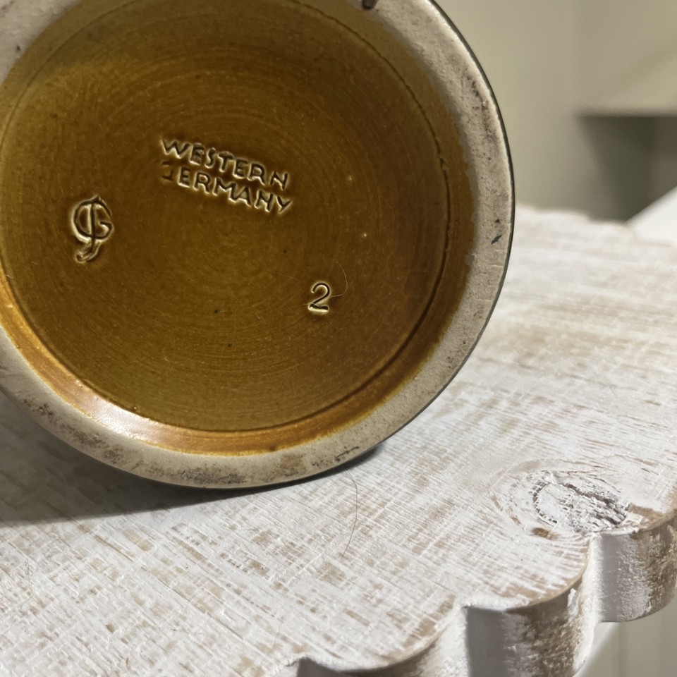 Rare 1970’s Vintage Stein West Germany Stoneware Pewter Lid Blue ...