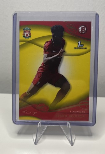 2022-23 Topps Liverpool FC Lineage Bowman Academy Keyrol Figueroa #05 Yellow /75