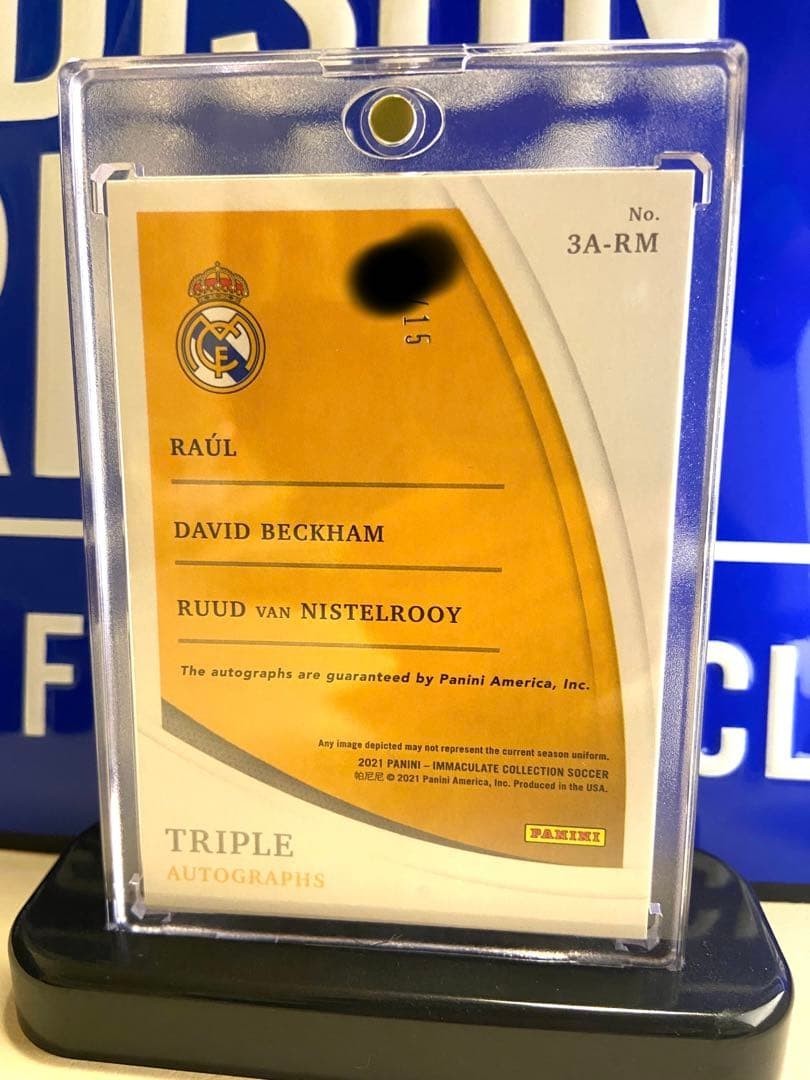 Immaculate soccer ベッカム　ラウール　ファンニステルローイ 2021 Panini Immaculate Beckham Raul Van Nistelrooy Triple Auto /15