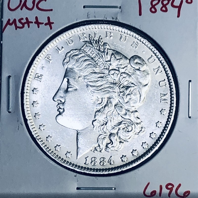 1884 O BU GEM MORGAN SILVER DOLLAR UNC MS+++ U.S. MINT RARE COIN 6196