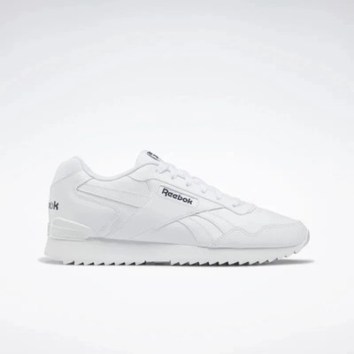 Reebok Glide Ripple Clip Leder, weiß, Herren UK Größe 8, 9