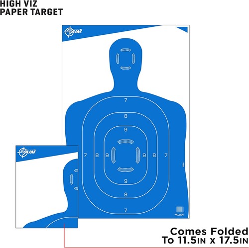 EZ-Aim Silhouette Zielscheiben zum Schießen - Papier für den menschlichen Körper 100er-Packung, blau  - Bild 3 von 6