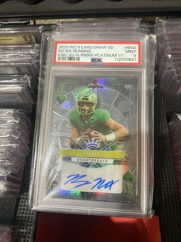 2023 Wild Card BO NIX 5 Card Draw Autograph 1/1 King of Hearts PSA 9