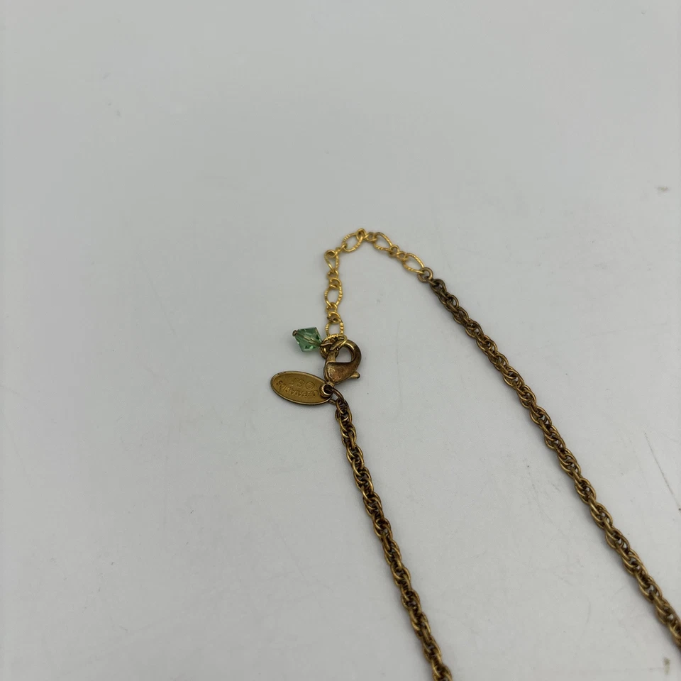 Liz Palacios Collar Colgante Cristal Verde Precioso 22” Ajustable Swarovski Foto 3 de 4