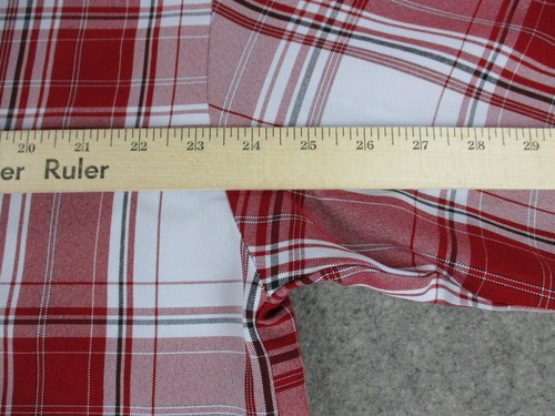 CalTop Shirt Mens XL Red White Plaid Button Up Short Sleeve Made USA - Picture 8 of 10