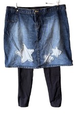 VTG Girlfriends LA Denim 100% Cotton Mini Skirt Made in USA SZ 21 (skirt Only)