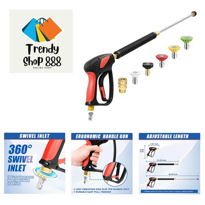 #ad Adjustable 4000 PSI Pressure Washer Gun with Universal Connector amp; Extensions $62.99