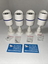 4 Pack New WALI Dummy Fake Surveillance Security Camera AAA Batteries
