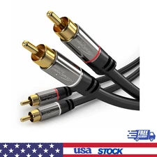KabelDirekt 3FT RCA Stereo Audio Cable – 2x2 Male Plugs Premium Phono Cord for H
