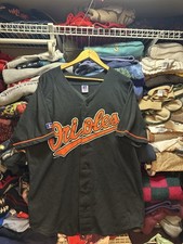 Vintage 90s Baltimore Orioles Russell Athletic Black Jersey Mens Large USA Made