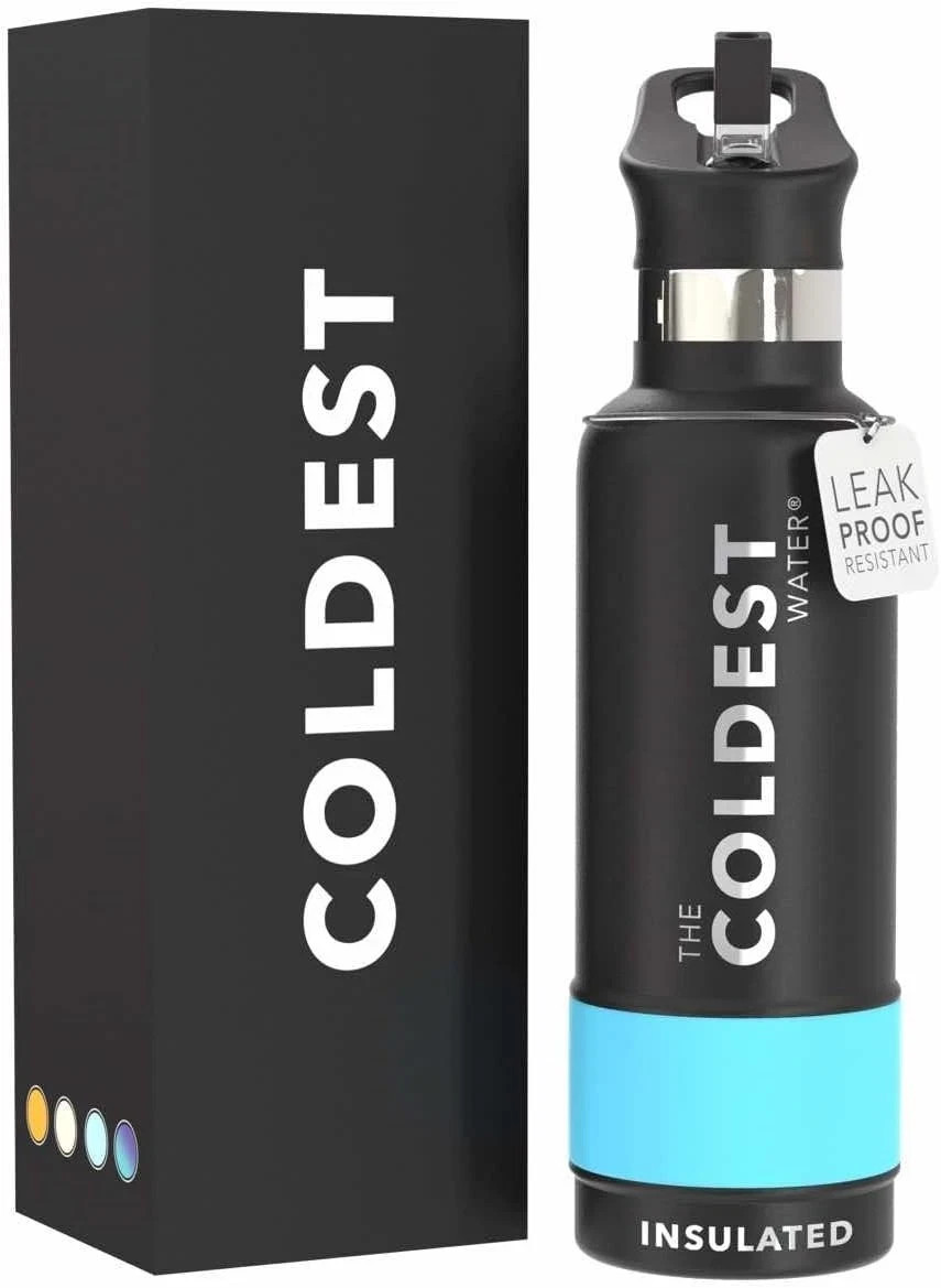 With Standard Mouth Straw Lid Metal 21 Oz, Matte Black