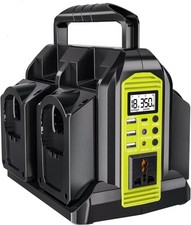 350W Power Inverter Compatible with Ryobi 18V Battery 4-Ports Portable Generator