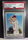 2019 TOPPS HERITAGE COLOR SWAP #485 MIKE TROUT PSA 10 GEM MINT LA ANGELS SP