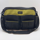 EDDIE BAUER First Adventure Diaper Bag Baby Messenger Travel Tote Black Green
