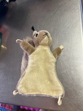 Vintage Steiff Hopsi Squirrel Hand Puppet Mohair Plush