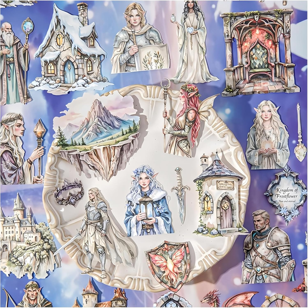 Scrapbook ZubehöR Vintage Stickers Set,90Pcs Character Scrapbooking Sticker FüR-image