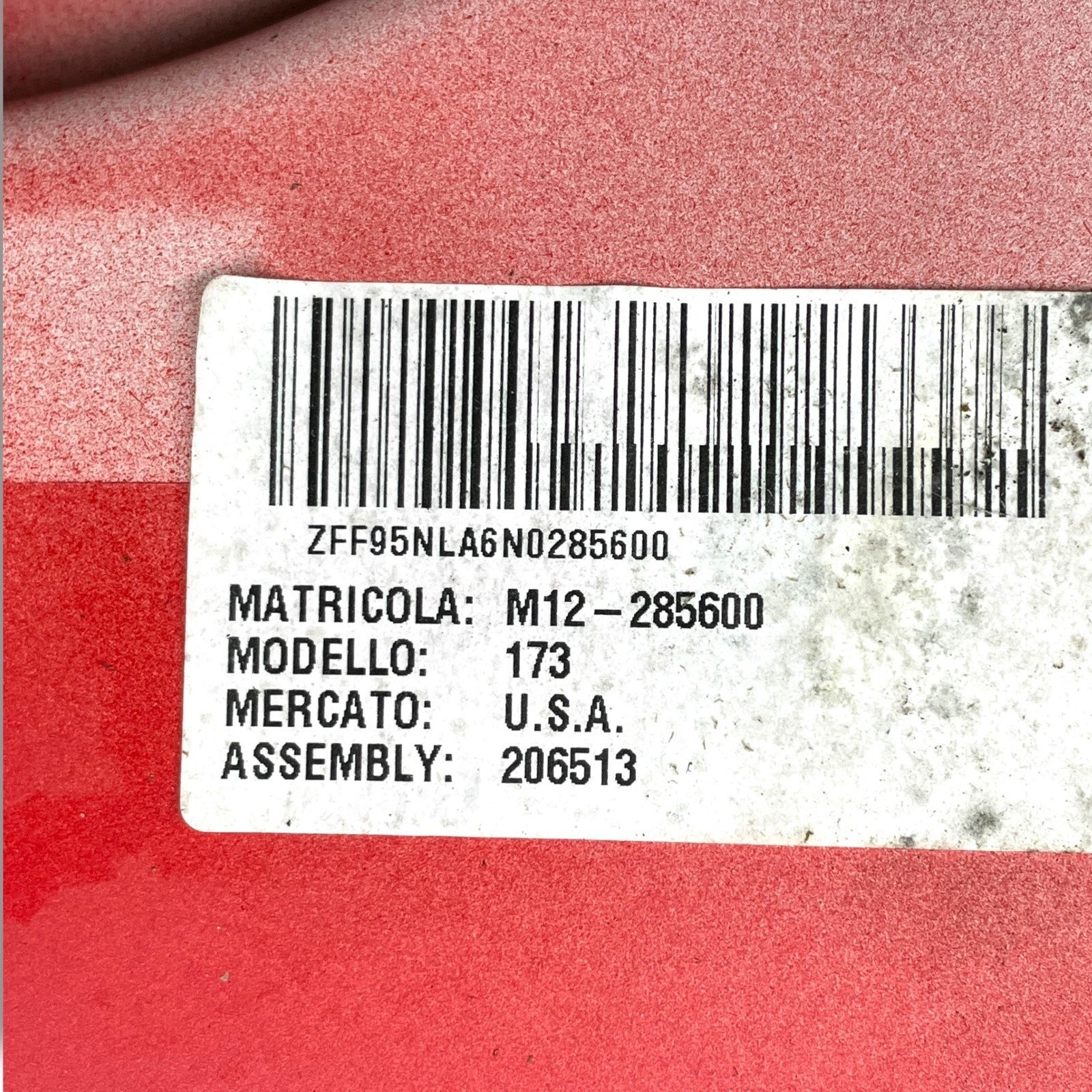 Ferrari SF90 Stradale 2019-2024 Left Door framework P/N 985830686