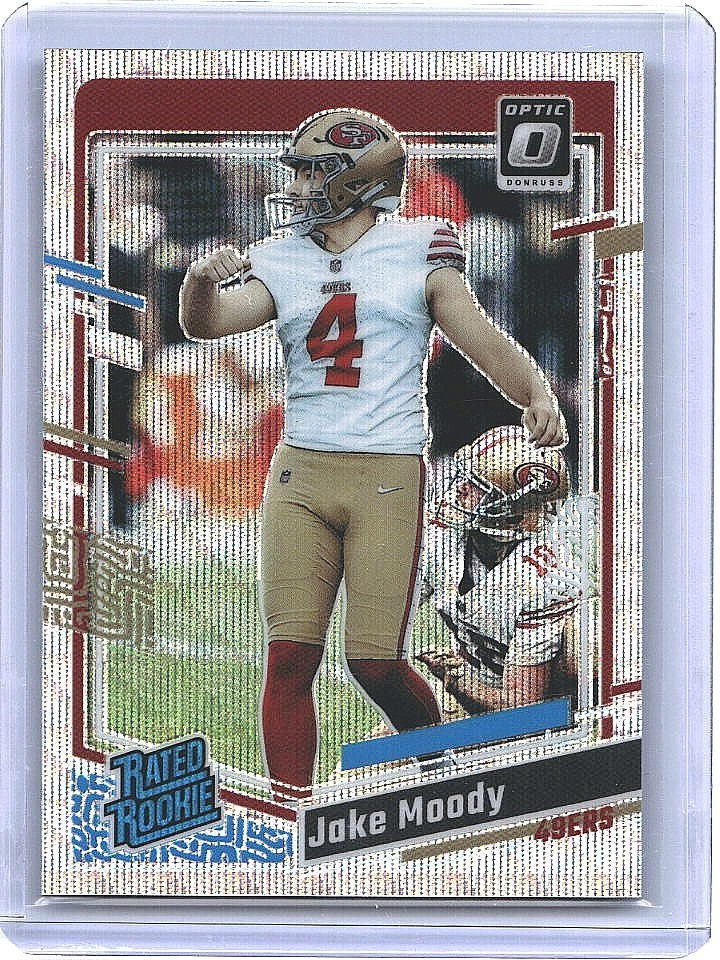 2023 Panini Donruss Optic Rated Rookie Jake Moody Silver Wave /300 #289 RC 49ers