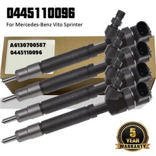 4x Iniettore carburante A6130700587 0445110096 per Mercedes-Benz Vito V220 CDI V200
