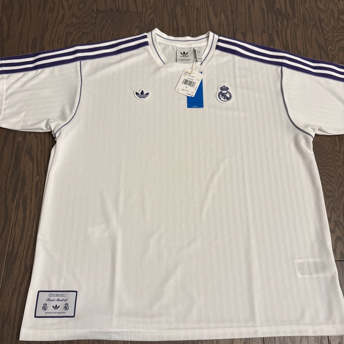 NWT Adidas Originals Real Madrid Terrace Icons Jersey JF2581 $90