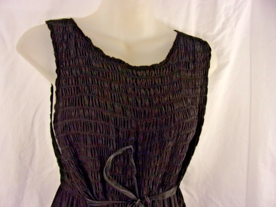 Vestido Sol Vintage Valentino Intimo Couture Bergdorf Goodman Negro 100% Seda L Foto 2 de 4