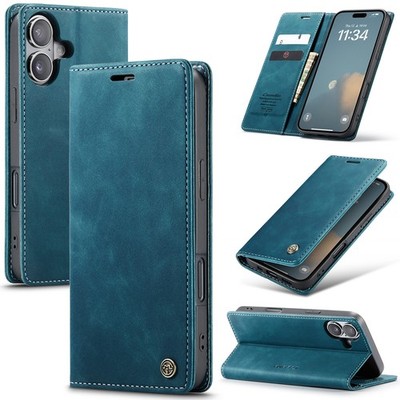 For iPhone 15 16 Pro Max 14 13 12 11 XS Magnetic Leather Flip Wallet Case Cover