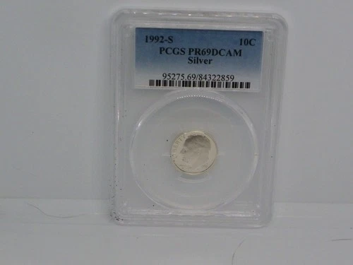1992 S SILVER ROOSEVELT DIME PCGS PR69