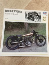 Brough Superior 980 cm3 SS100 1924 1927 Carte moto Collection Atlas