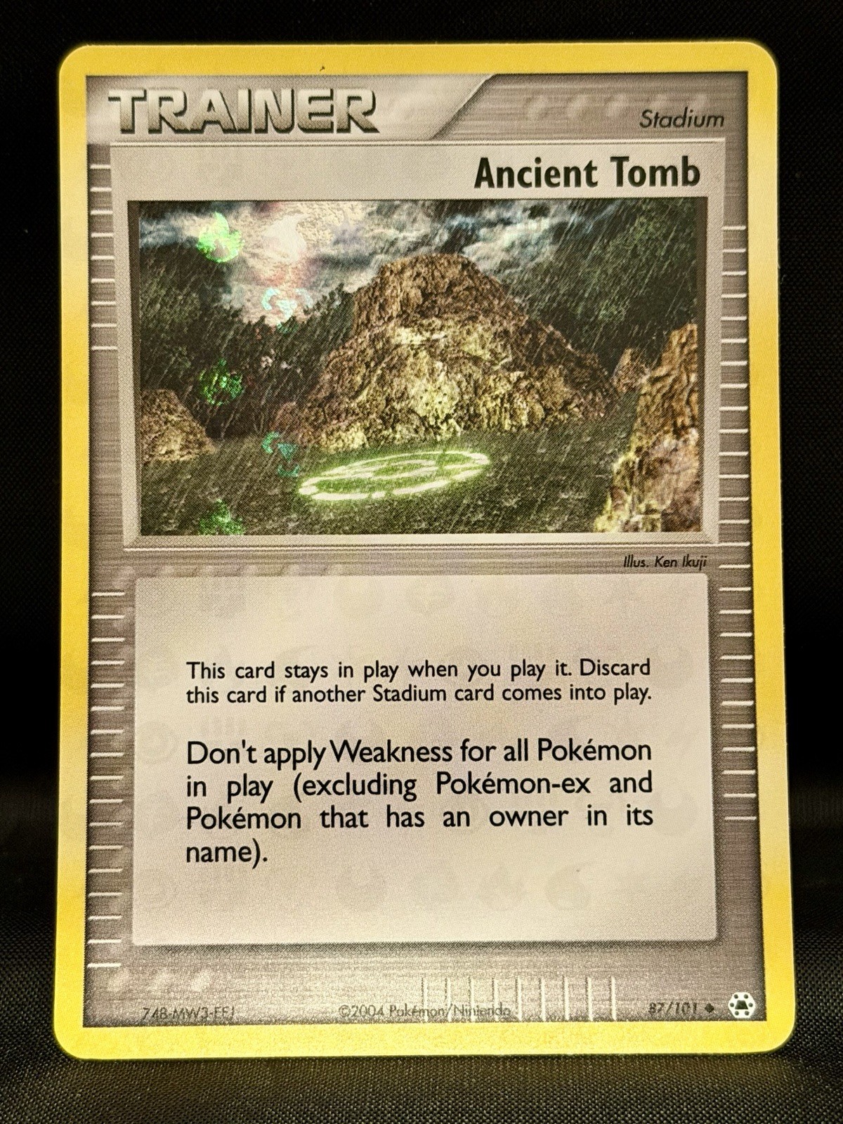 2004 Pokemon Hidden Legends Reverse Holo Foil NM Card - Ancient Tomb #87/101