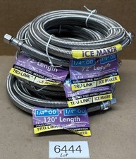 Tru-Link Ice Maker Line Stainless Steel Braided 1/4" x 1/4" x 72" & 120” New Lot