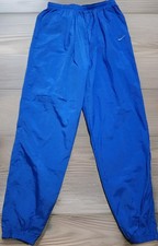 VTG Nike Pants Mens Large Blue Nylon Windbreaker Track Zip Pockets 90s Outdoors
