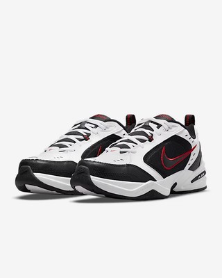 Men Nike Air Monarch IV Shoes White/Black 416355-101 Extra Wide 4E Size 10
