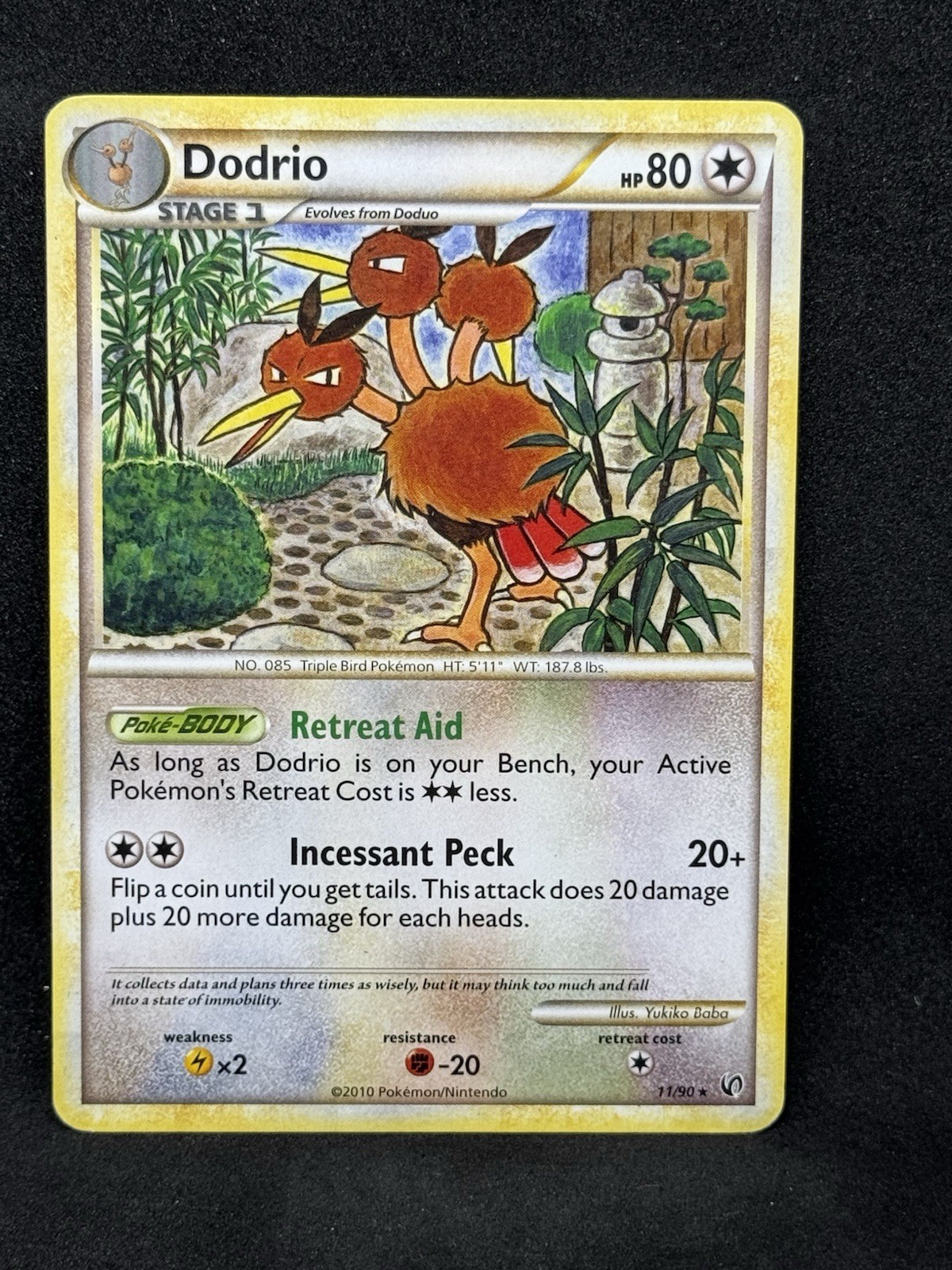 Pokemon Card HeartGold SoulSilver Undaunted 11/90 Dodrio