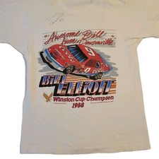 Vintage 1988 Bill Elliott 9 Nascar Winston Cup Champion Coors Signed T Shirt Med