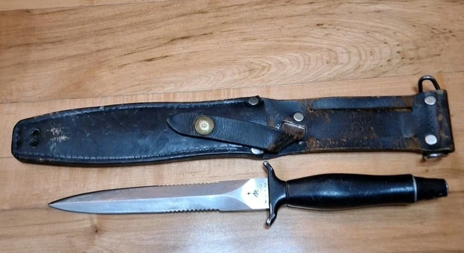 CUCHILLO DE SUPERVIVENCIA GERBER MARK II 1983 CON FUNDA DE CUERO ORIGINAL BIEN USADO Foto 3 de 4