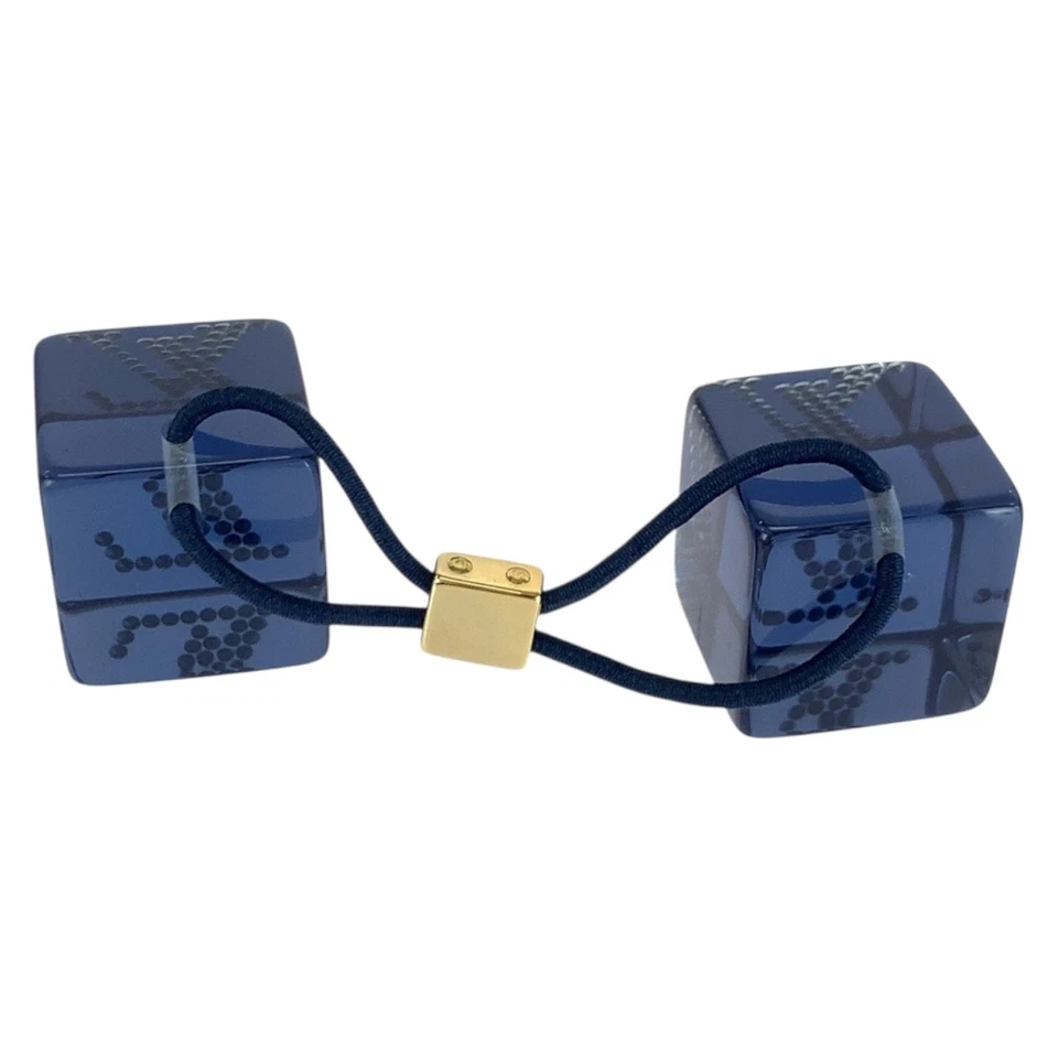 LOUIS VUITTON со стразами волос аксессуары волос резиновый синий пластик LV - Изображение 2 из 4