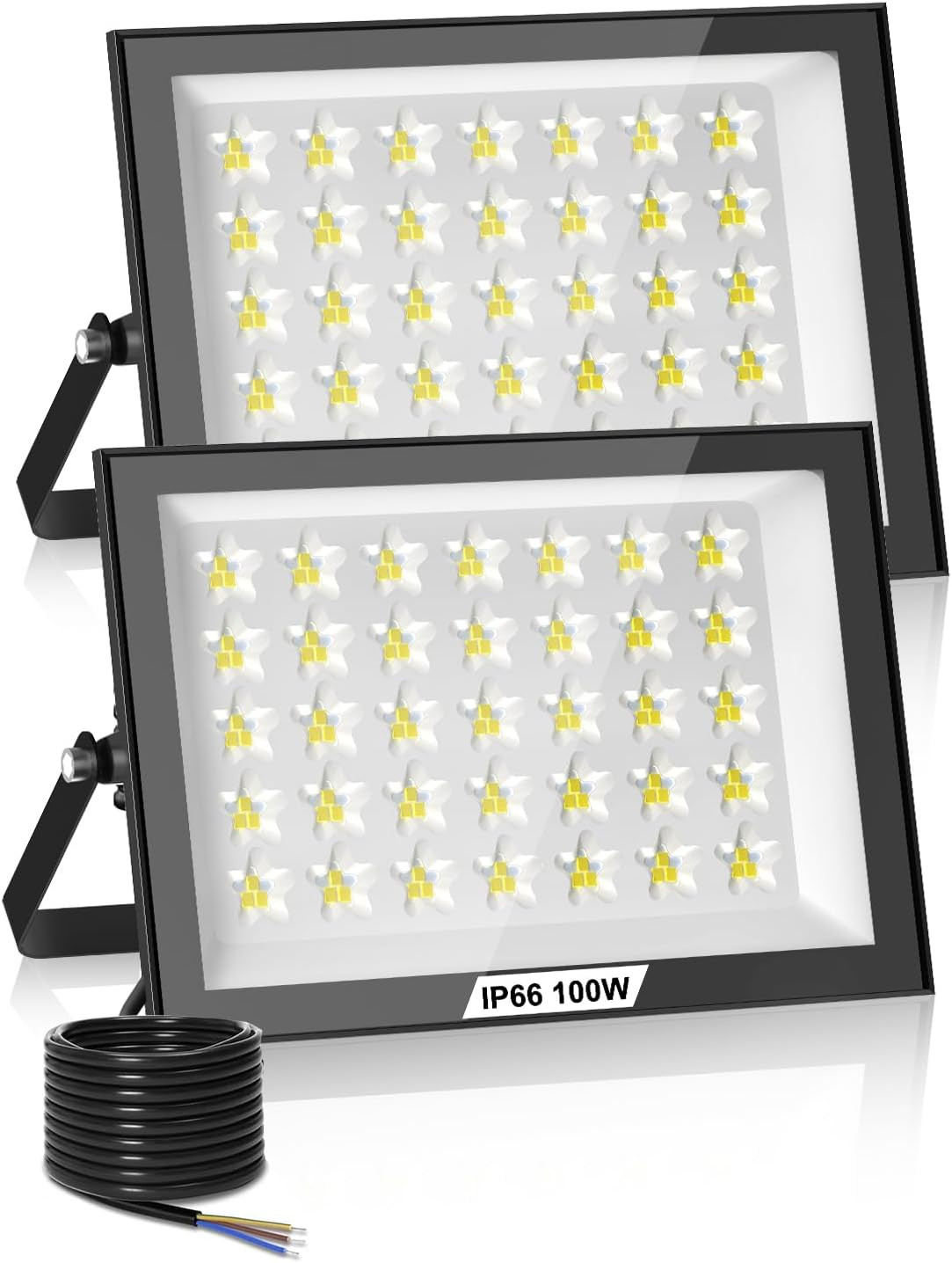 Faro LED 100W Esterno Alta Efficienza 10000Lm | Confezione Doppia
