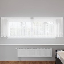 vidaXL Tenda in Pizzo con tende Bianco 120 x 300 cm Poliestere